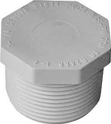 IPEX 435625 Pipe Plug, 1-1/4 in, MPT, PVC, White, SCH 40 Schedule