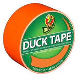 Duck 1265019 Duct Tape, 15 yd L, 1.88 in W, Vinyl Backing, Neon Orange