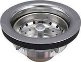 Keeney Brass Work Horse Series 2431NPC Basket Strainer, 4-3/8 in Dia, Stainless Steel, Chrome-Plated, 3-1/4 in Dia Mesh