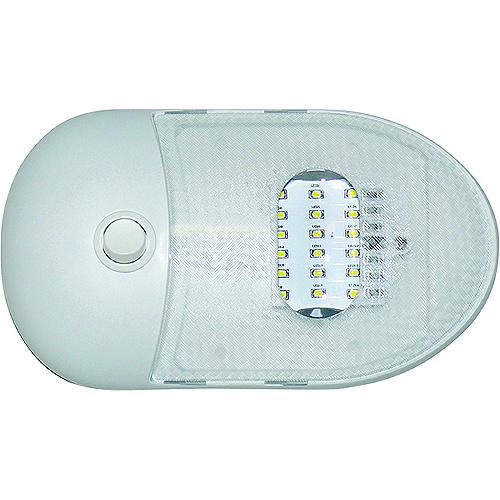 Valterra DG65429VP Slim Line Single LED Dome Light w/2-Way Switch, 12V