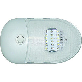 Valterra DG654291VP Slim Line Single LED Dome Light w/2-Way Switch, 12V