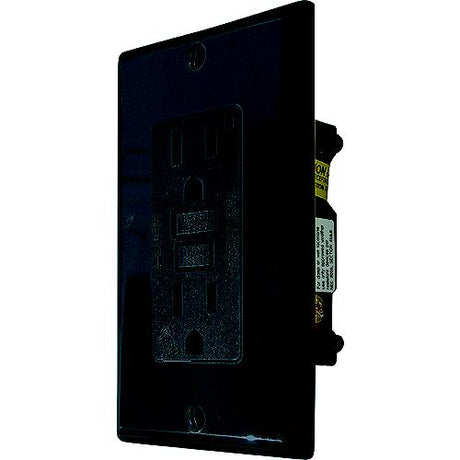 Diamond Group GFI Receptacle w/Light, Black