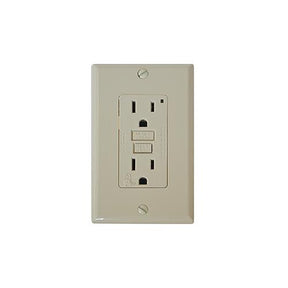 Diamond Group GFI Receptacle w/Light, Ivory