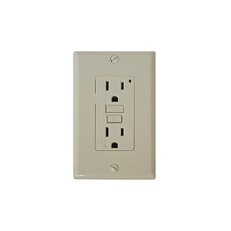 Diamond Group GFI Receptacle w/Light, Ivory