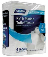 Camco USA 40274 Toilet Tissue, 500 Sheets per Roll, 2-Ply, Pack of 4