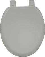 Bemis 5000-492 Toilet Seat, Molded Wood, Silver, Adjustable Hinge
