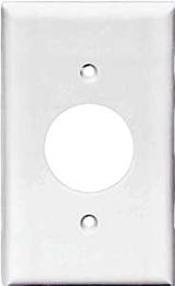 Eaton Wiring Devices PJ7W Series Wallplate, Mid-Size, 4-1/2 in L, 2-3/4 in W, 1-Gang, Polycarbonate, White, High-Gloss, Pack of 25