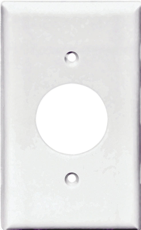 Eaton Wiring Devices PJ7W Series Wallplate, Mid-Size, 4-1/2 in L, 2-3/4 in W, 1-Gang, Polycarbonate, White, High-Gloss, Pack of 25