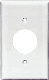 Eaton Wiring Devices PJ7W Series Wallplate, Mid-Size, 4-1/2 in L, 2-3/4 in W, 1-Gang, Polycarbonate, White, High-Gloss, Pack of 25
