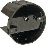 Raco 7120 Ceiling Box, 4 in W, 1-1/2 in D, 4 in H, Polycarbonate, Black