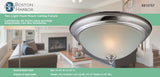 Boston Harbor F51WH02-1005-BN Flush-Mount Ceiling Fixture, 120 V, 60 W, 2-Lamp, CFL Lamp, Brushed Nickel Fixture
