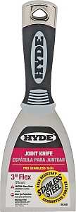 Hyde 06358 Putty Knife, 3 in W Blade, Stainless Steel Blade, Plastic Handle, Cushion-Grip Handle
