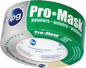 IPG 5201-.75 Painter's Masking Tape, 60 yd L, 0.7 in W, 6 mil Thick, Crepe Paper/Synthetic Rubber Backing, Beige