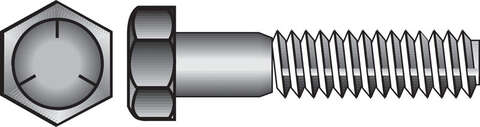 HILLMAN 7/16 in. D X 4-1/2 in. L Heat Treated Zinc Steel Hex Head Cap Screw 25 pk