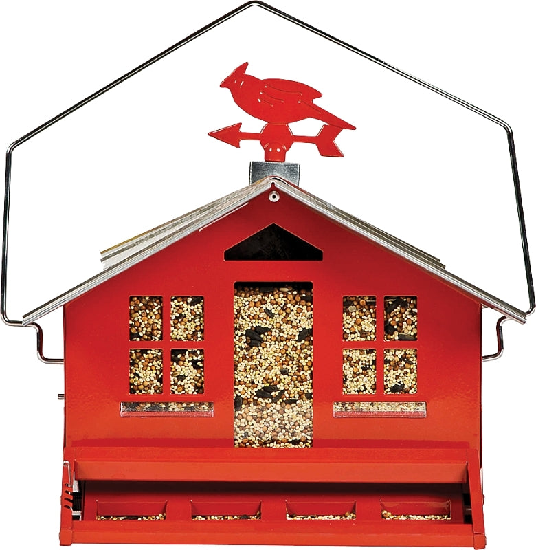 Perky-Pet Squirrel-Be-Gone II 338 Wild Bird Feeder, Country, 8 lb, Metal, 14 in H, Pole