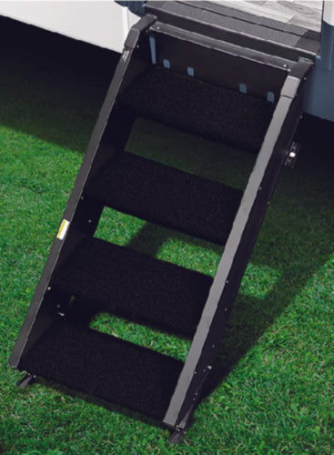 Prest-O-Fit 20530 Trailhead RV 4-Step, 23.5" Step Rug For MORryde Stepabove, Obsidian Black