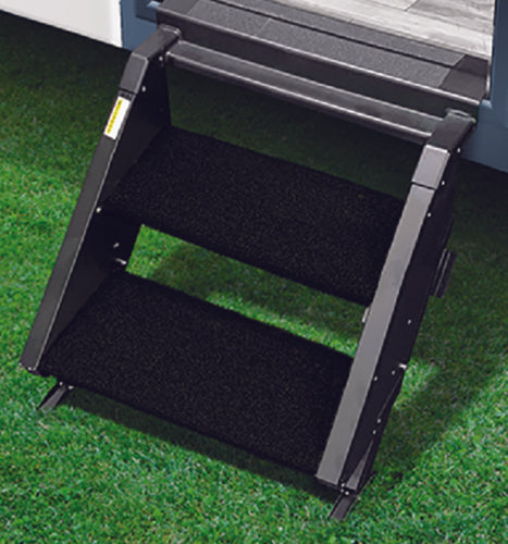 Prest-O-Fit 20500 Trailhead RV 2-Step, 17.5" Step Rug For MORryde Stepabove, Obsidian Black