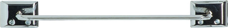 Decko 38120 Towel Bar, 12 in L Rod, Steel, Chrome-Plated, Surface Mounting