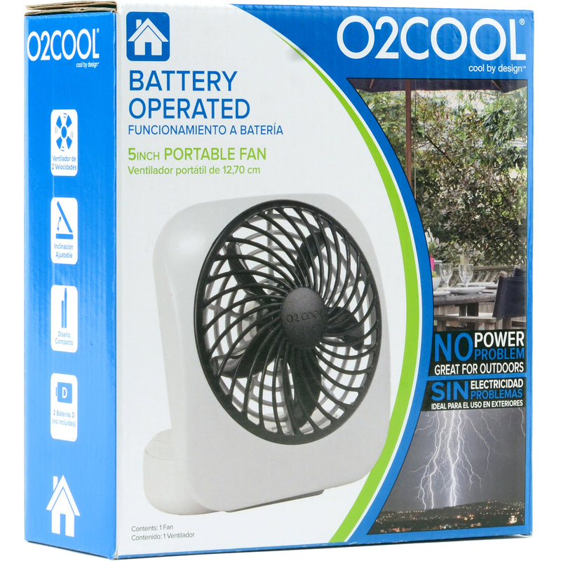 O2Cool 6.29 in. H X 5 in. D 2 speed Personal Fan, Pack of 6