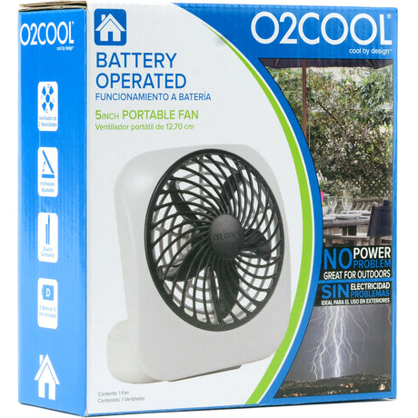 O2Cool 6.29 in. H X 5 in. D 2 speed Personal Fan, Pack of 6