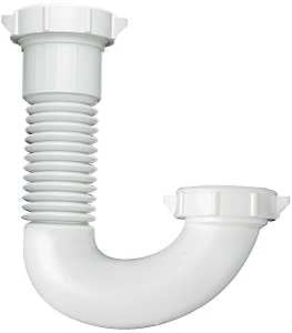 Plumb Pak PP812-50 J-Bend, 1-1/2, 1/2 x 1-1/4 in, Slip-Joint, Plastic, White