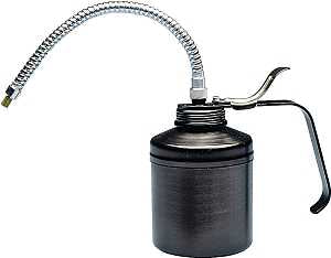 LubriMatic 50-347 Handheld Pump Oiler, 1 qt, 6-1/4 in H, Flexible Spout, Steel, Epoxy-Coated