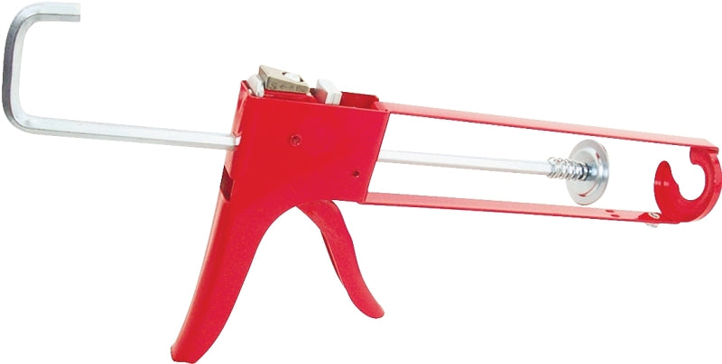 Newborn 114D Caulk Gun, 0.1 gal Cartridge, Red, 7:1, 10:1 Thrust Ratio