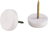Shepherd Hardware 9143 Tack Furniture Glide, Round, 5/8 in Dimensions, Plastic, White, 4/PK, Pack of 6