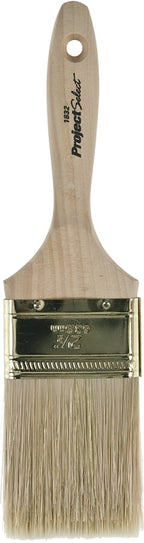 Linzer 1832-2.5 Paint Brush, 2-1/2 in W, 3 in L Bristle, China/Polyester Bristle, Varnished Handle