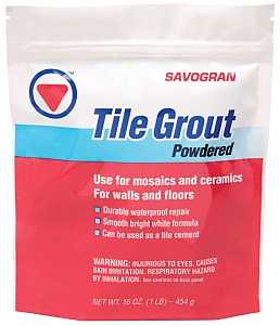 Savogran 12841 Powdered Tile Grout, White, 1 lb