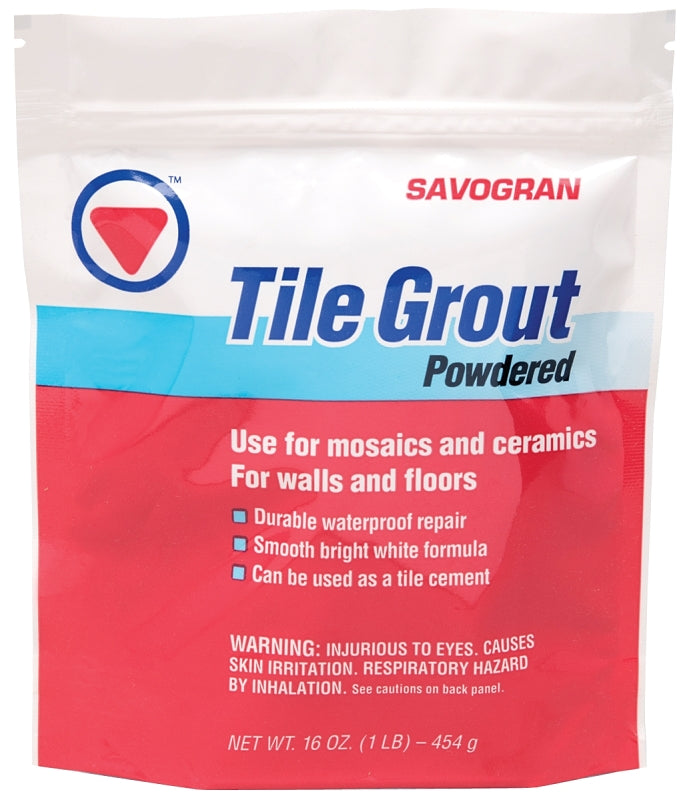 Savogran 12841 Powdered Tile Grout, White, 1 lb