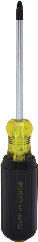 STANLEY 65-902 Screwdriver, #2 Drive, Phillips Drive, 8-1/2 in OAL, 4 in L Shank, Vinyl-Grip Handle