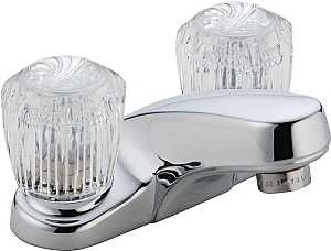 Delta Classic 2502LF Series Bathroom Faucet, 6-1/4 in W, 3-1/4 in H, Rigid Spout, Chrome Plated, 1-11/16 in Plate Size