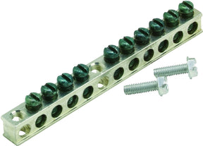 Cutler-Hammer GBKP10P Ground Bar Kit, 4.7 in L, 10-Terminal, 14 to 10 AWG, 14 to 4 AWG Wire