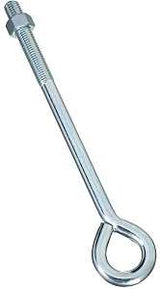 National Hardware N347-690 Eye Bolt, 5/8-11 Thread, Coarse Thread, 3-3/4 in L Thread, 1-1/4 in ID Dia Eye, Steel, Zinc