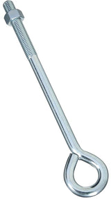 National Hardware N347-690 Eye Bolt, 5/8-11 Thread, Coarse Thread, 3-3/4 in L Thread, 1-1/4 in ID Dia Eye, Steel, Zinc