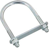 National Hardware N347-815 U-Bolt, 6 in L Inside, 3-1/2 in W Inside, 1/2-13 Thread, 2-1/2 in L Thread, Steel, Zinc