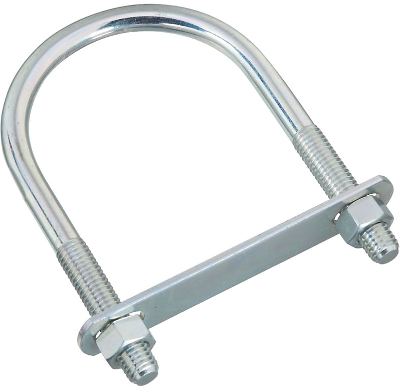 National Hardware N347-815 U-Bolt, 6 in L Inside, 3-1/2 in W Inside, 1/2-13 Thread, 2-1/2 in L Thread, Steel, Zinc