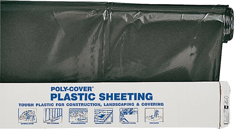 Orgill Poly 6X14-B Poly Film, 100 ft L, 14 ft W, 6 mil Thick, Black