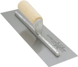 Marshalltown MX66 Finishing Trowel, 16 in L Blade, 4 in W Blade, Spring Steel Blade, Straight Handle, Wood Handle