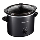 Hamilton Beach 3 qt Black Stoneware Slow Cooker, Pack of 2