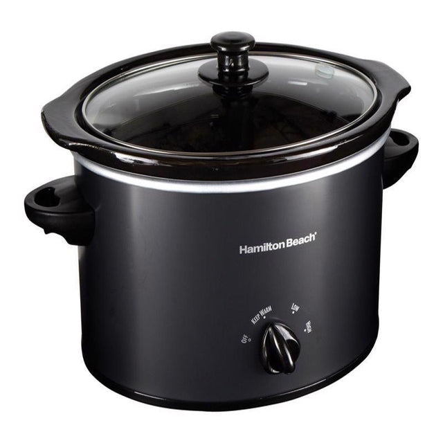 Hamilton Beach 3 qt Black Stoneware Slow Cooker, Pack of 2