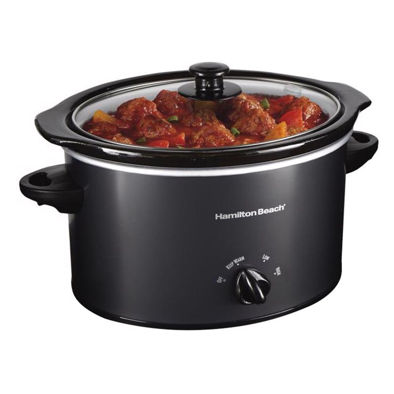 Hamilton Beach 3 qt Black Stoneware Slow Cooker, Pack of 2