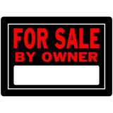 HILLMAN English Black For Sale Sign 10 in. H X 14 in. W, Pack of 6