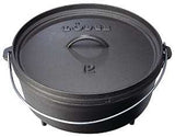 Lodge L12CO3 Camp Dutch Oven, 6 qt, Cast Iron, Black, Bail Handle