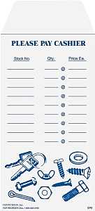 Centurion SPE Small Parts Envelope, 6-1/2 in L, 3-1/2 in W, White