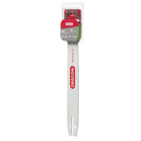 Oregon AdvanceCut 30159 Bar and Chain Combo, Small Bar Nose Radius, 66-Drive Link, 72V Chain, 3/8 in TPI/Pitch