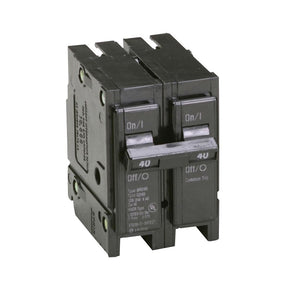 Cutler-Hammer BR240 Mini Circuit Breaker, Type BR, 40 A, 2-Pole, 120/240 V, Plug