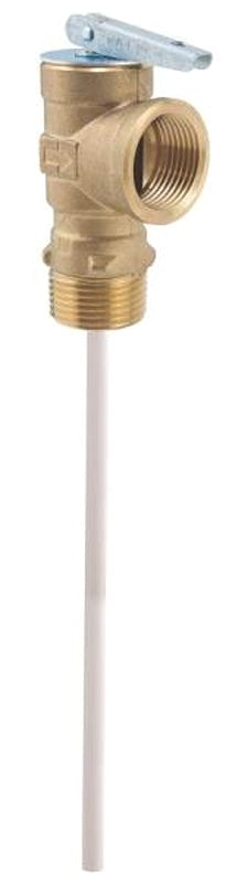 Watts 100XL-8-150 Relief Valve, 3/4 in, MNPT x FNPT, Brass Body