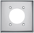 Eaton Wiring Devices 68-BOX Series Power Outlet Wallplate, Standard-Size, 4-1/2 in L, 4-9/16 in W, 2-Gang, Chrome